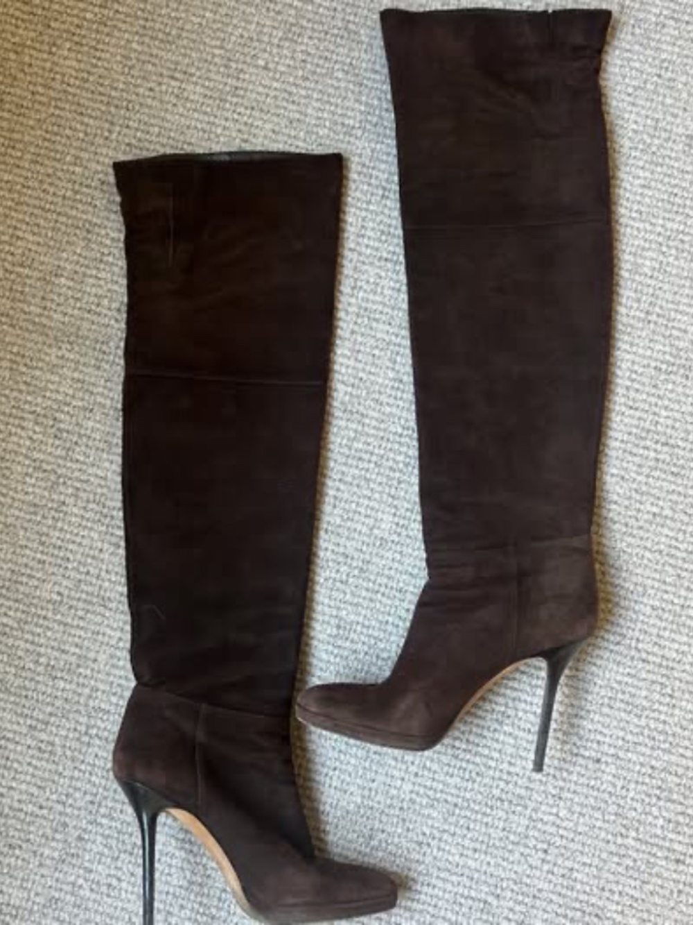 JIMMY CHOO BROWN KNEE HIGH BOOTS